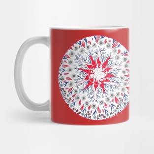 Flaming Sun Abstract Mug